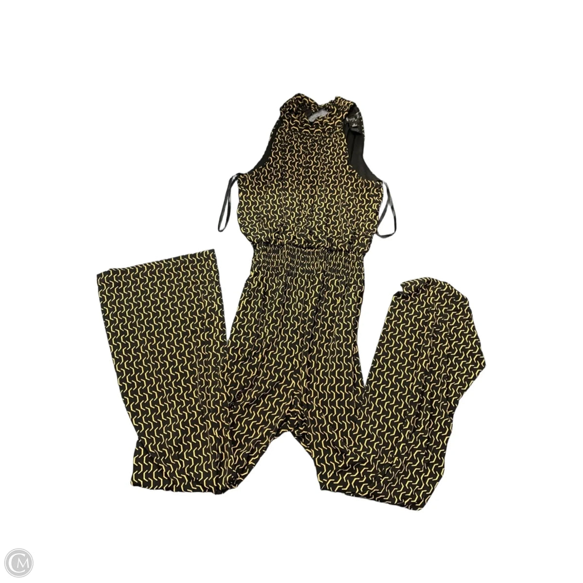 Jumpsuit By Enfocus In Black & Gold, Size: 6