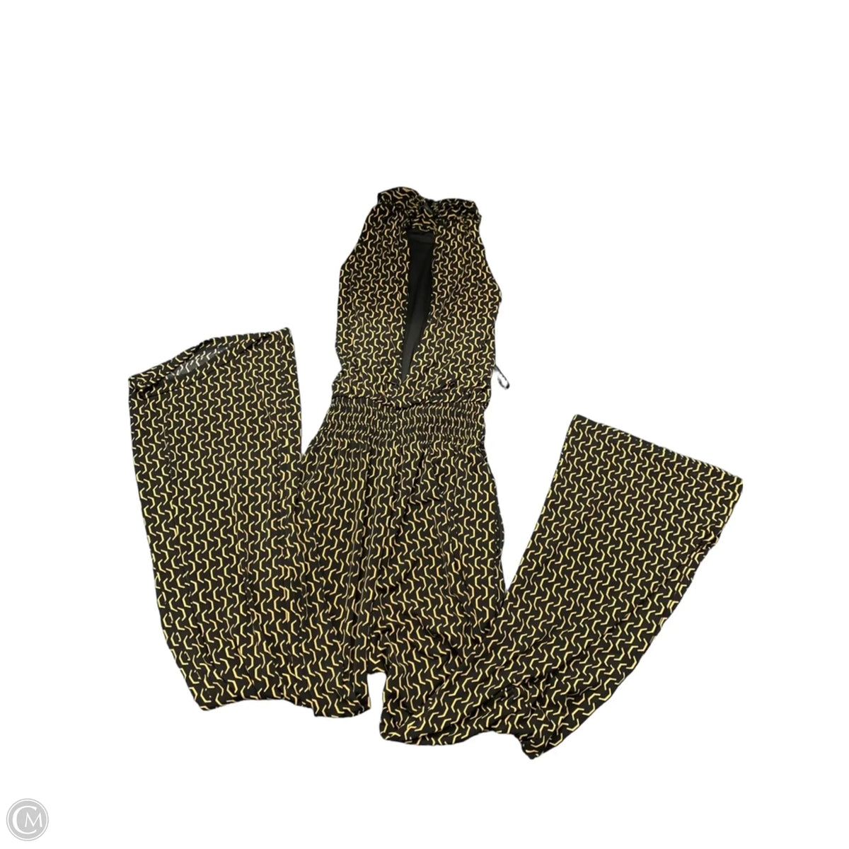 Jumpsuit By Enfocus In Black & Gold, Size: 6