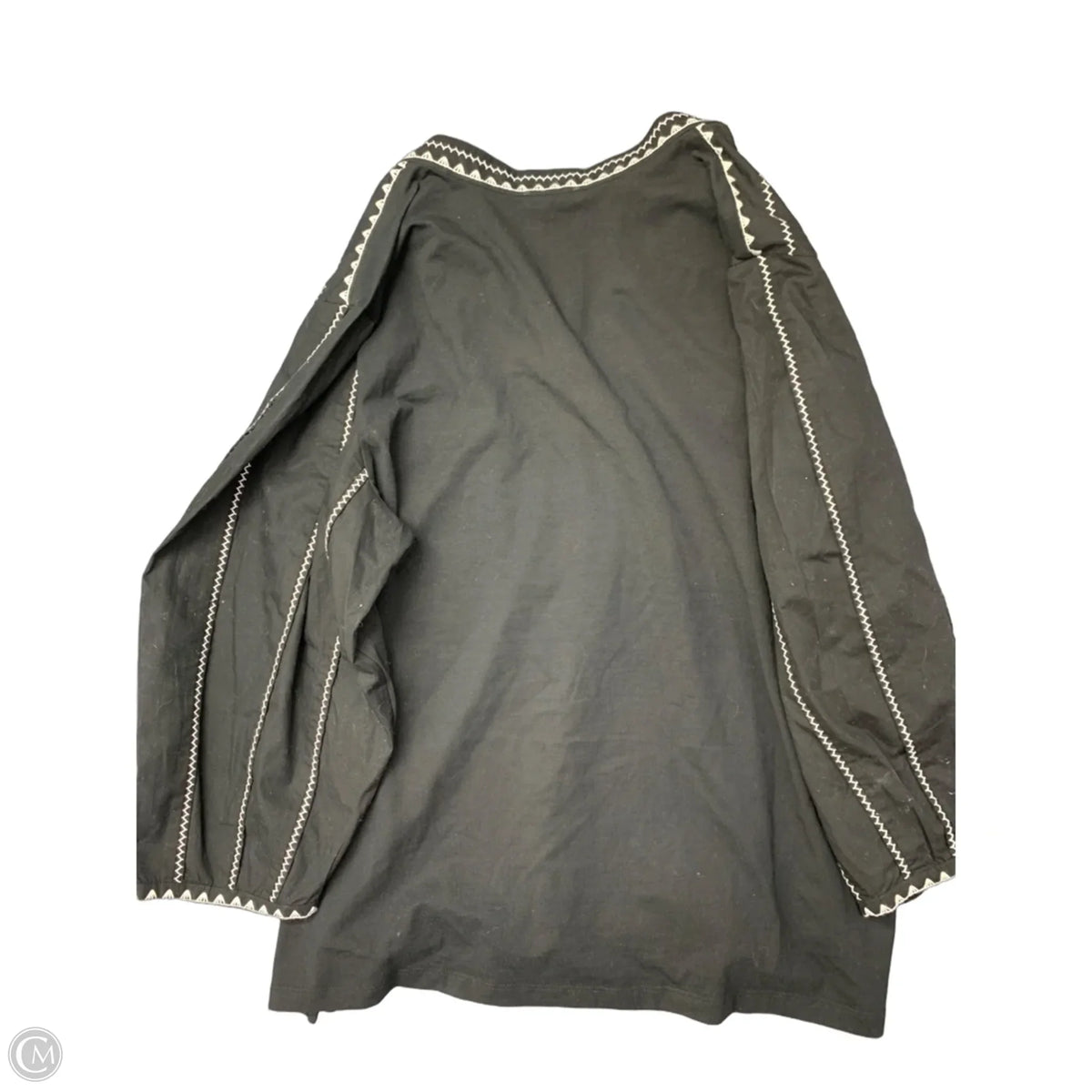 Top Long Sleeve By Chicos In Black, Size: 20