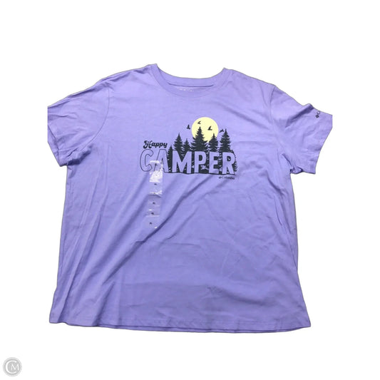 Top Short Sleeve By Columbia In Purple, Size: Xl