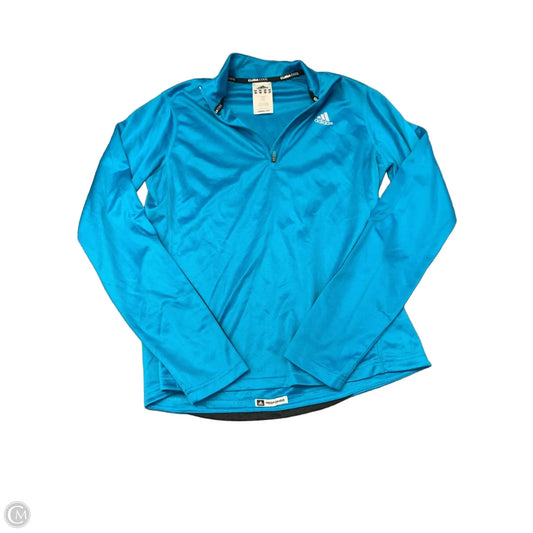Athletic Sweatshirt Collar By Adidas In Blue, Size: S