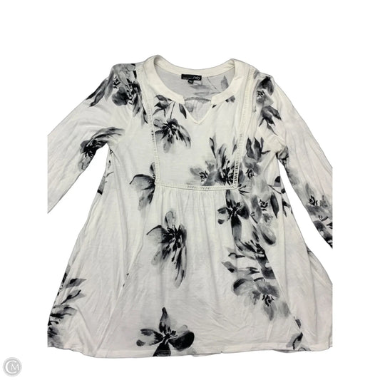 Blouse Long Sleeve By Rxb In Black & White, Size: S