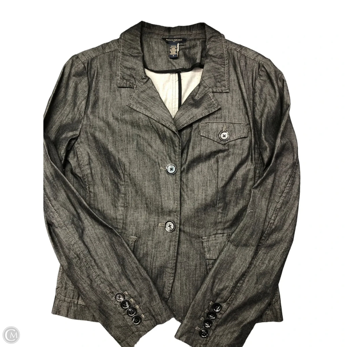 Blazer By Banana Republic In Grey, Size: 6
