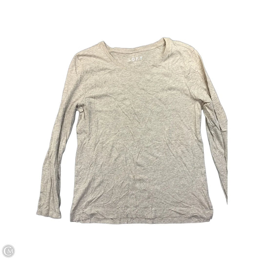 Top Long Sleeve By Loft In Tan, Size: L