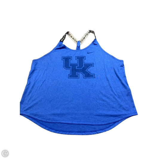 Athletic Tank Top By Nike In Blue, Size: Xl