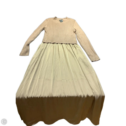 Dress Sweater By Taylor In Brown, Size: L