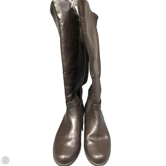 Boots Knee Heels By Lane Bryant In Brown, Size: 8