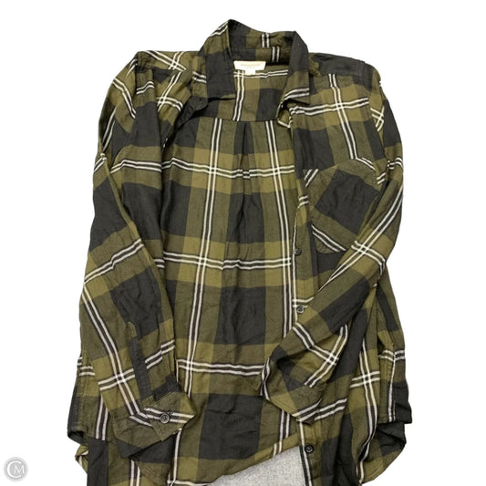 Top Long Sleeve By Beachlunchlounge In Black & Green, Size: S