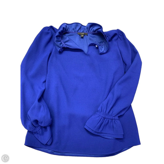 Blouse Long Sleeve By J. Crew In Blue, Size: Xxs