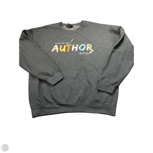Sweatshirt Crewneck By Gildan In Grey, Size: L