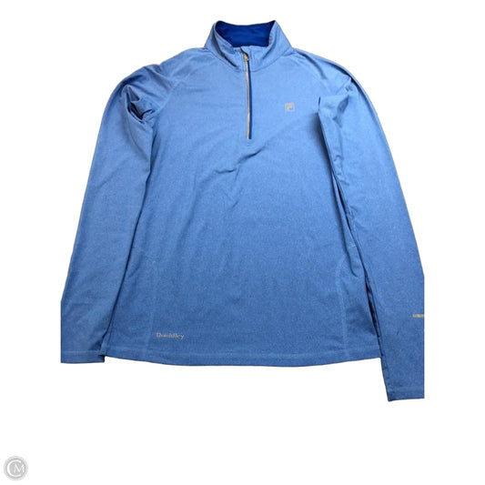 Athletic Sweatshirt Collar By Fila In Blue, Size: Xl