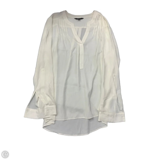 Blouse Long Sleeve By Simply Vera In White, Size: Xl