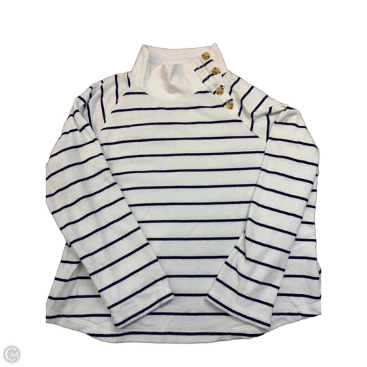 Sweatshirt Collar By J. Crew In Blue & White, Size: 2x