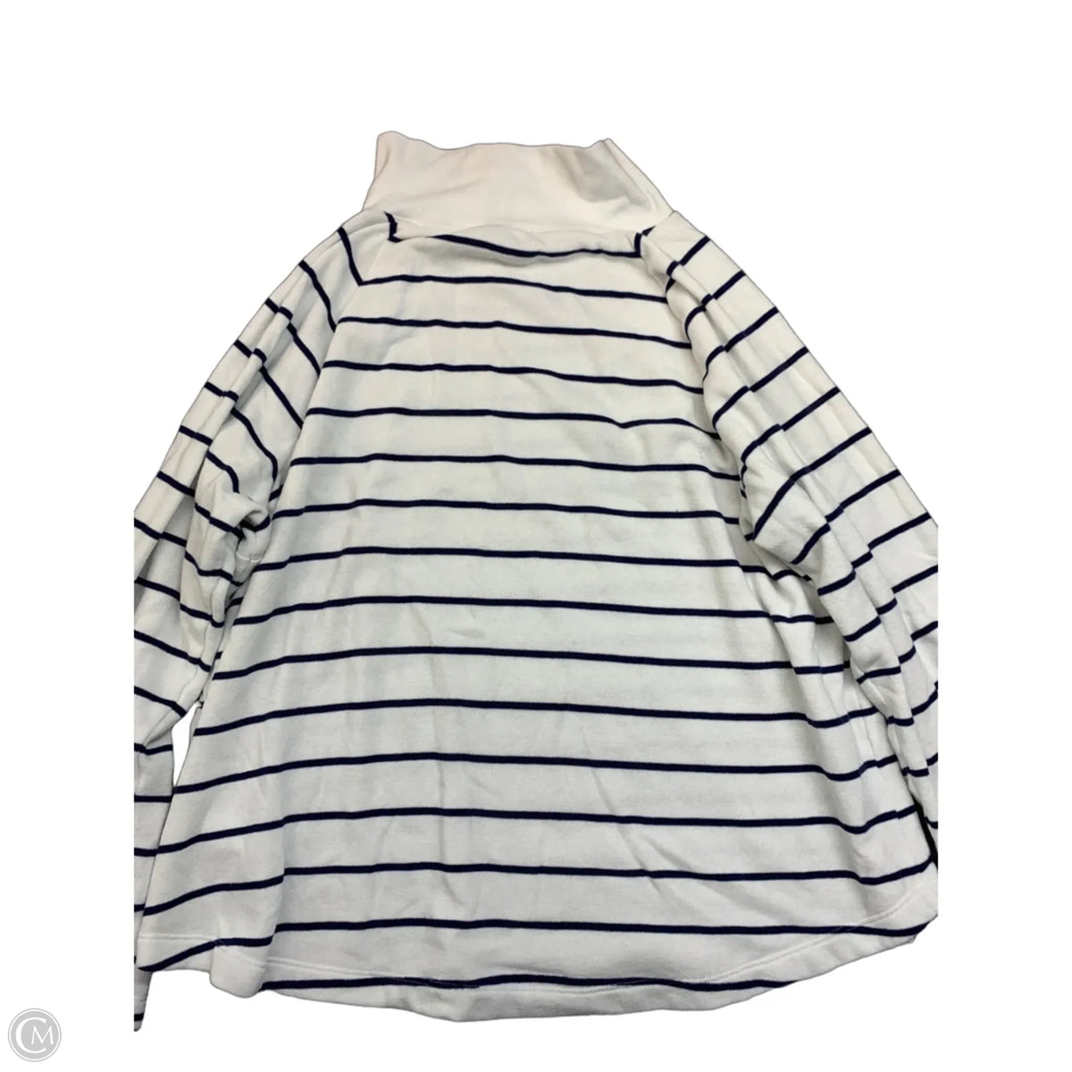 Sweatshirt Collar By J. Crew In Blue & White, Size: 2x