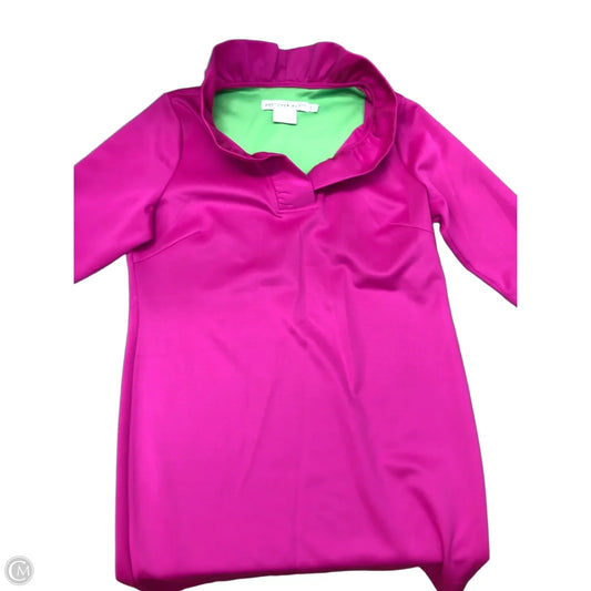 Dress Casual Short By Gretchen Scott In Green & Pink, Size: Xl