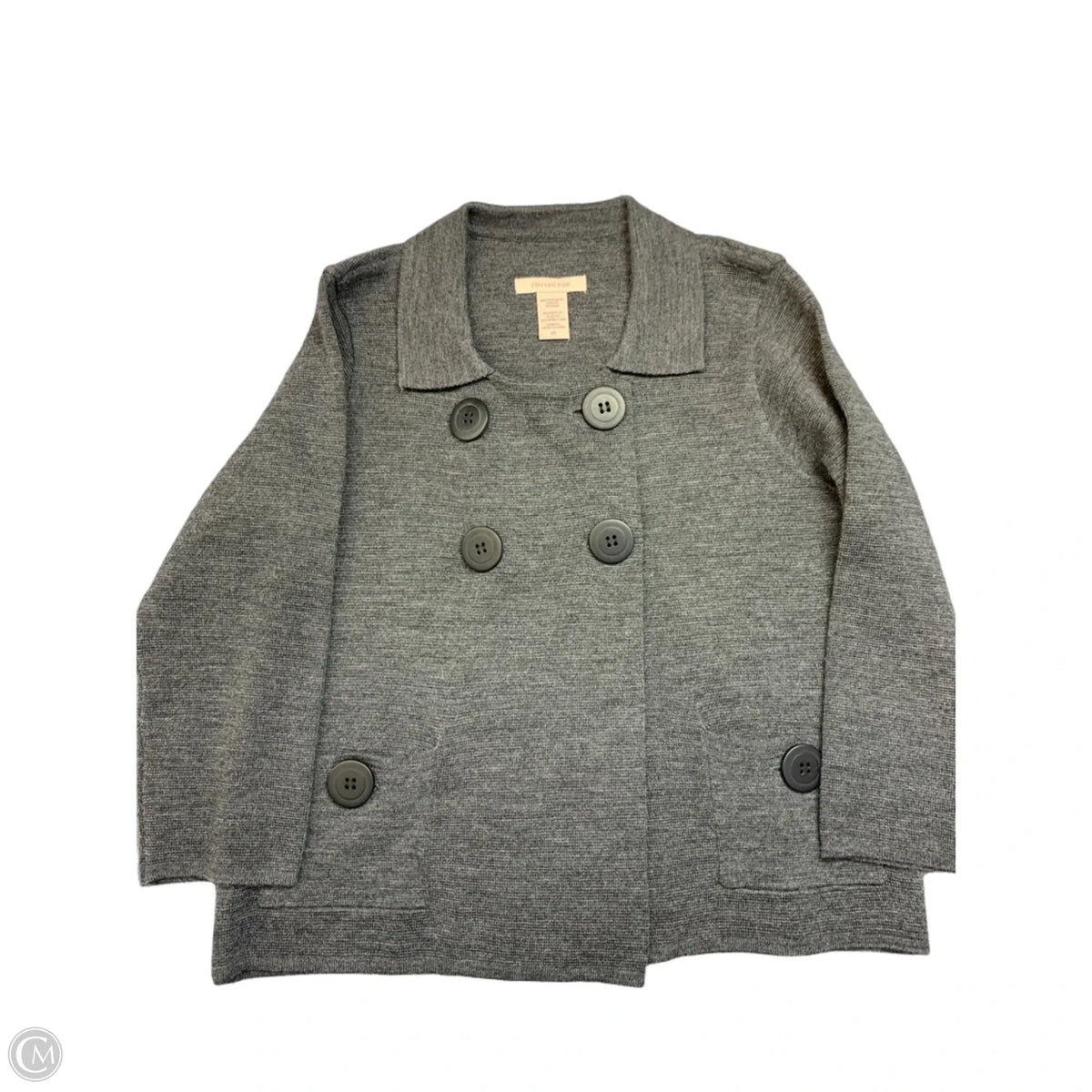 Sweater Cardigan By Covington In Grey, Size: S
