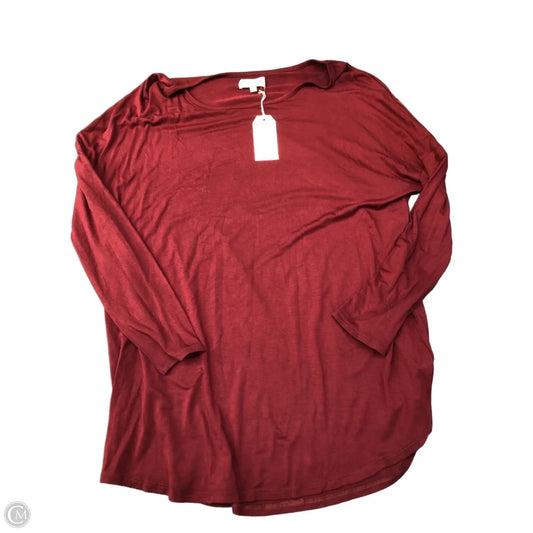 Top Long Sleeve By Mudpie In Maroon, Size: S