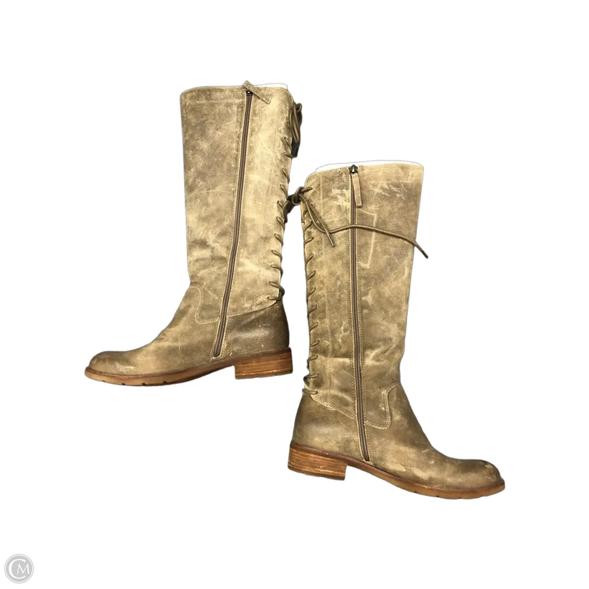 Boots Knee Heels By Sofft In Tan, Size: 8.5