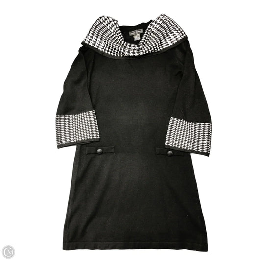 Dress Sweater By Jessica Howard In Black & White, Size: M