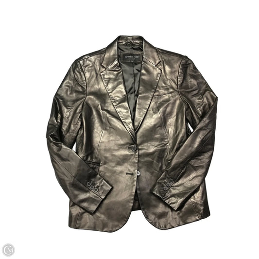 Jacket Leather By Clothes Mentor In Black, Size: L