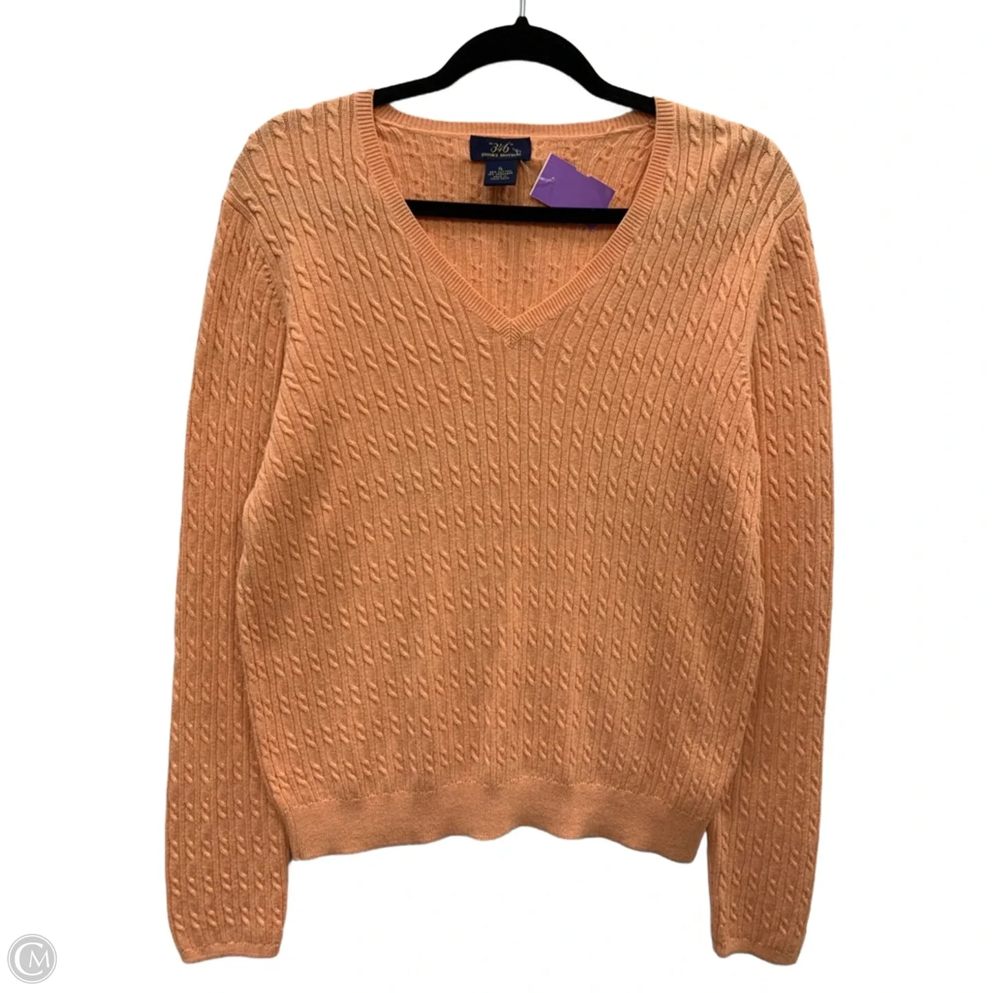 Sweater By Brooks Brothers In Orange, Size: Xl