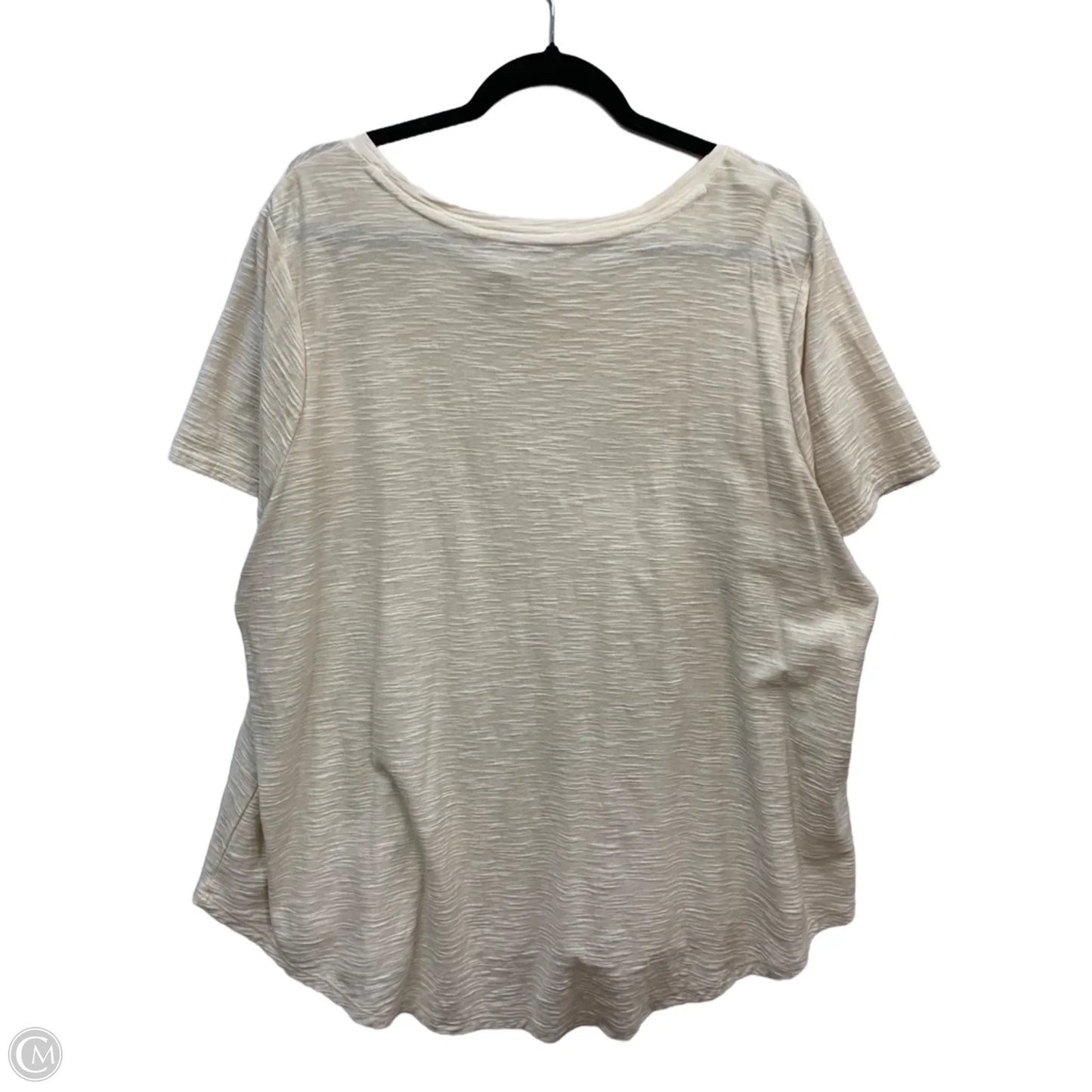 Top Short Sleeve By Wonderly In Tan, Size: 2x