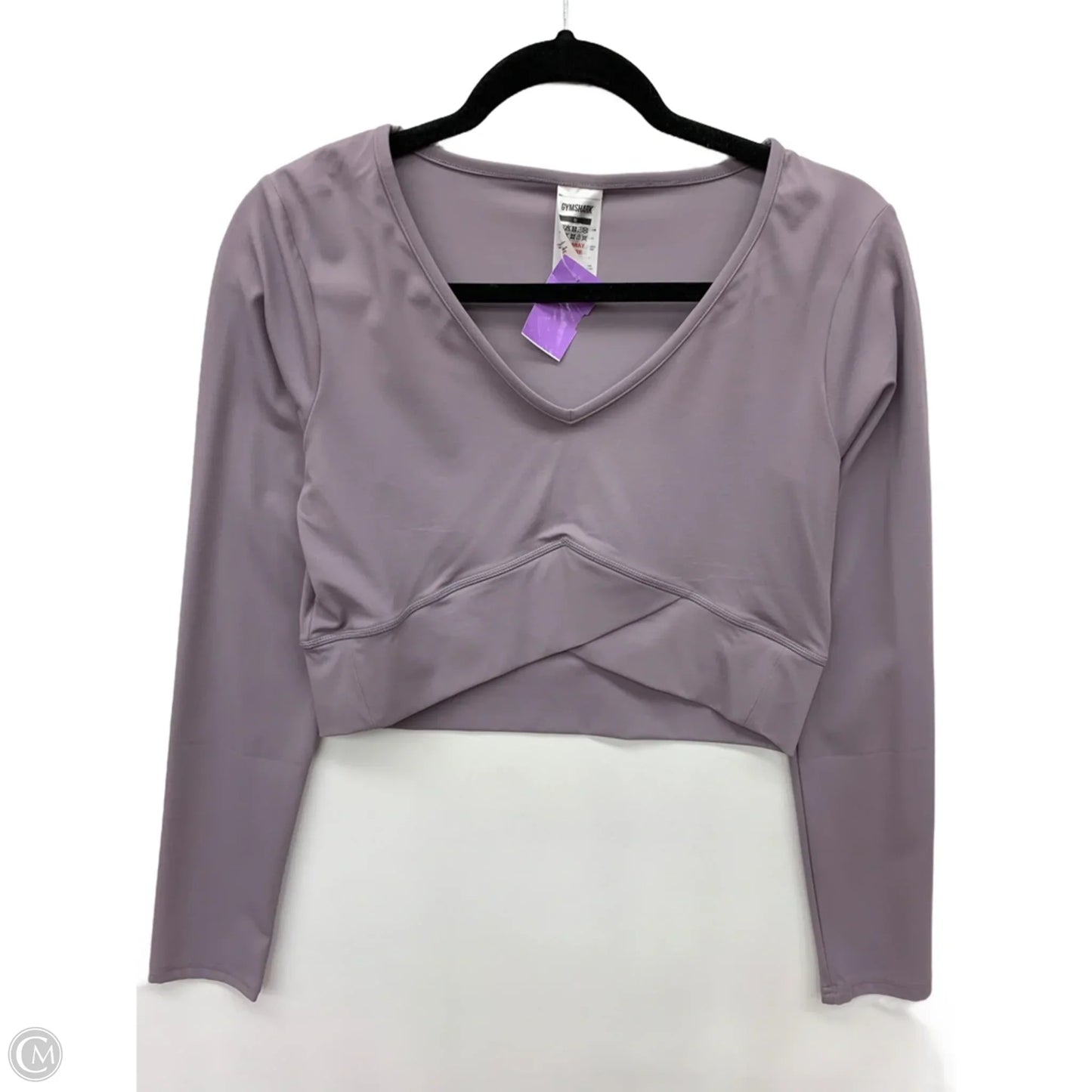 Athletic Top Long Sleeve Crewneck By Gym Shark In Purple, Size: M