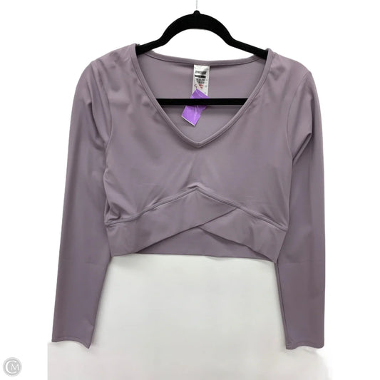Athletic Top Long Sleeve Crewneck By Gym Shark In Purple, Size: M