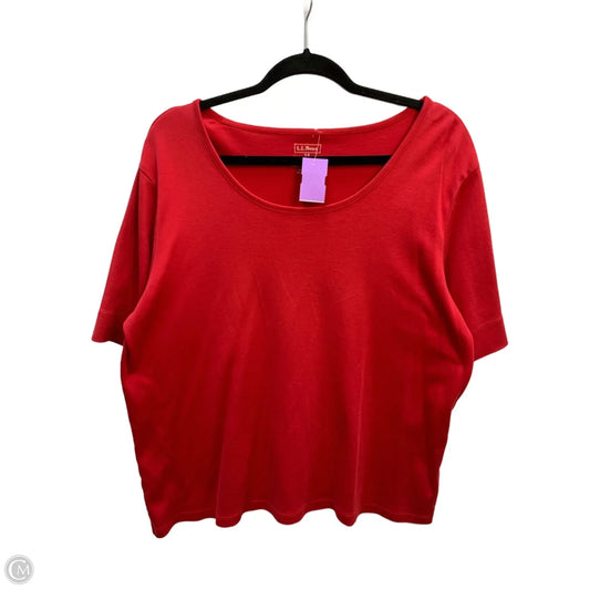 Top Short Sleeve Basic By L.l. Bean In Red, Size: 1x