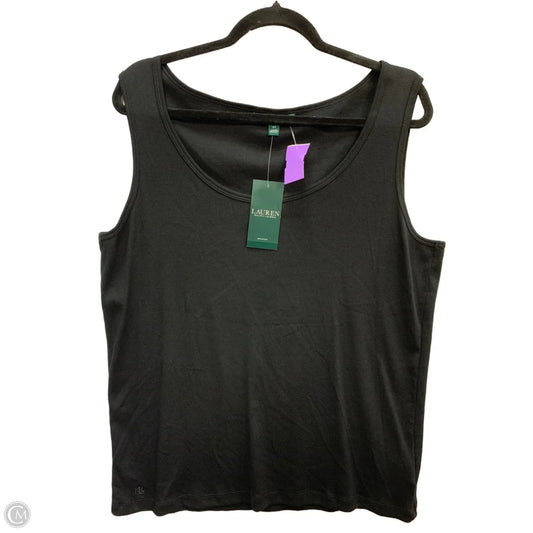 Top Sleeveless By Lauren By Ralph Lauren In Black, Size: 2x