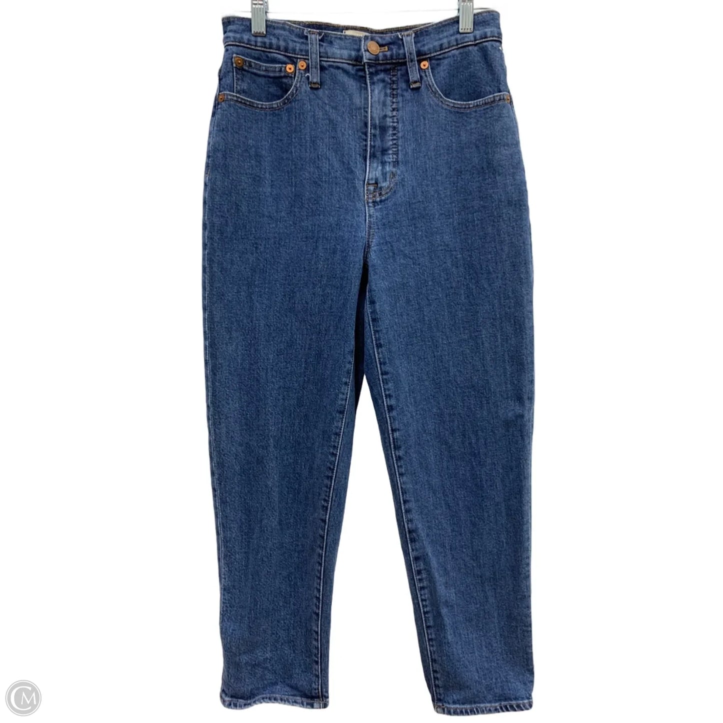 Jeans Straight By Madewell In Blue Denim, Size: 0
