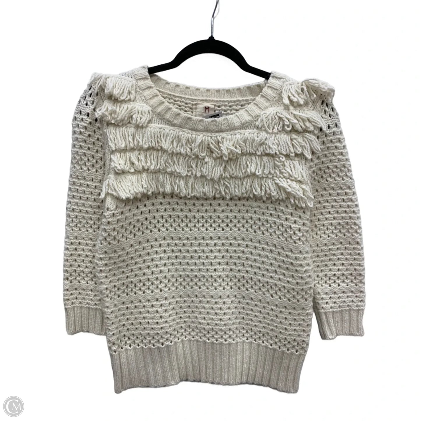 Sweater By Anthropologie In Cream, Size: M