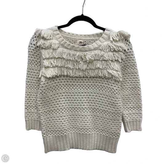 Sweater By Anthropologie In Cream, Size: M
