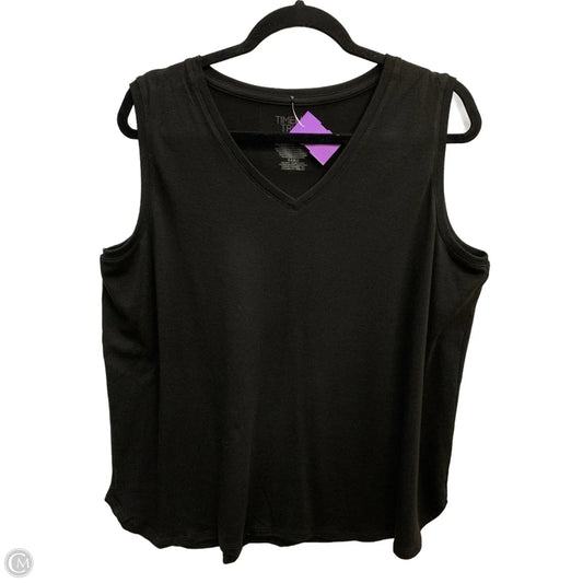 Top Sleeveless Basic By Time And Tru In Black, Size: Xxl