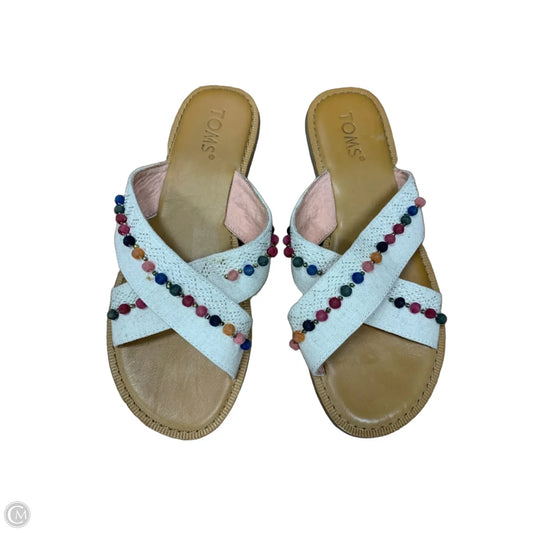 Sandals Flats By Toms In Multi-colored, Size: 7