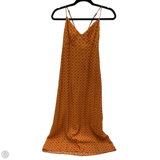 Dress Casual Midi By Madewell In Orange, Size: 4