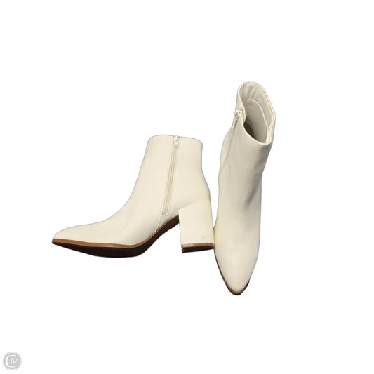 Boots Ankle Heels By Madden Girl In White, Size: 9.5