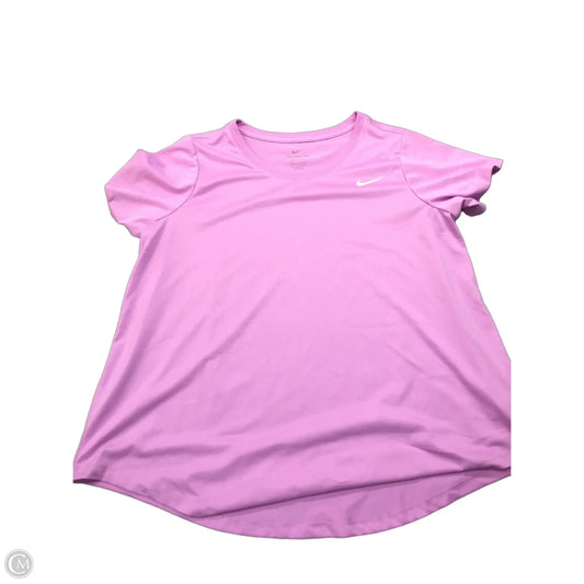 Athletic Top Short Sleeve By Nike In Purple, Size: 1x