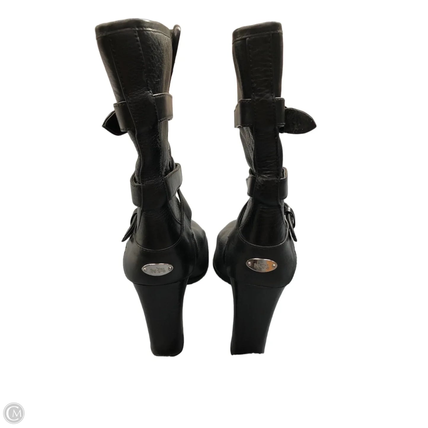 Boots Designer By Coach In Black, Size: 8.5