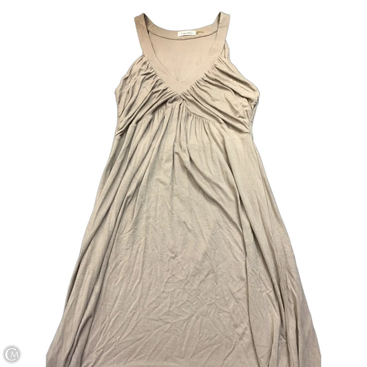 Dress Casual Midi By Calvin Klein In Tan, Size: 14
