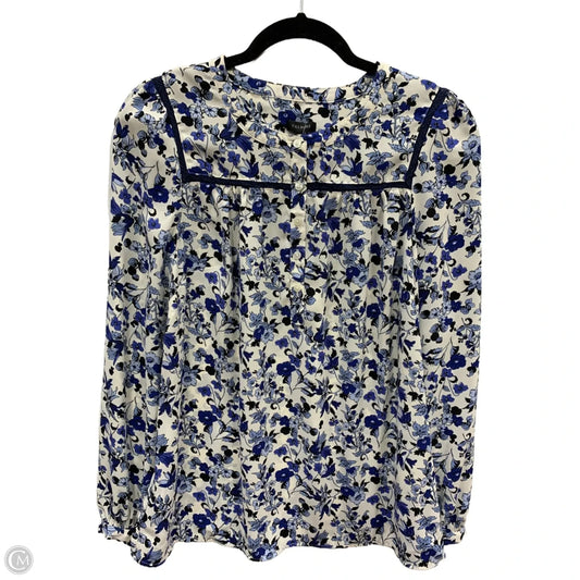 Blouse Long Sleeve By Talbots In Blue, Size: M