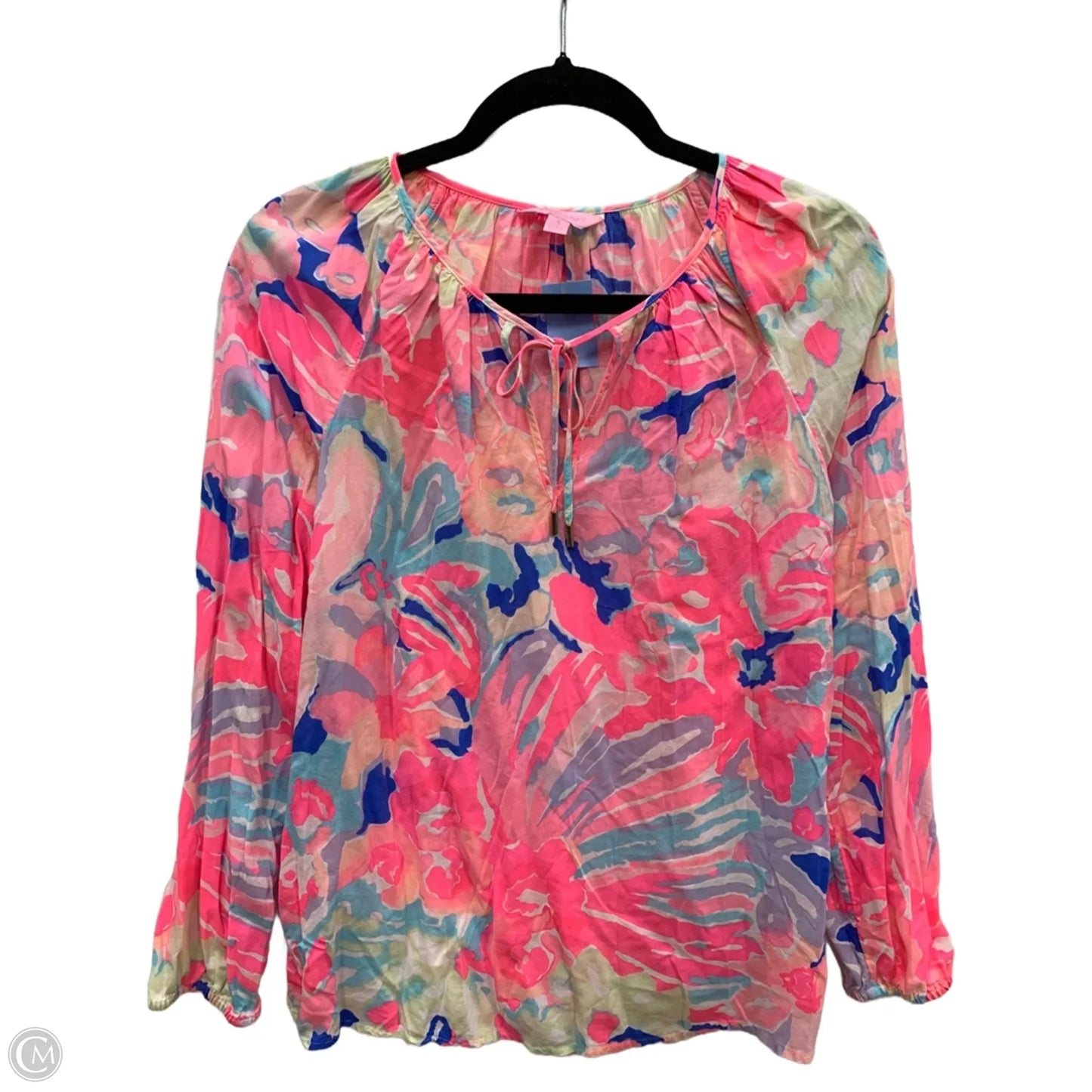 Top Long Sleeve Designer By Lilly Pulitzer In Floral Print, Size: S