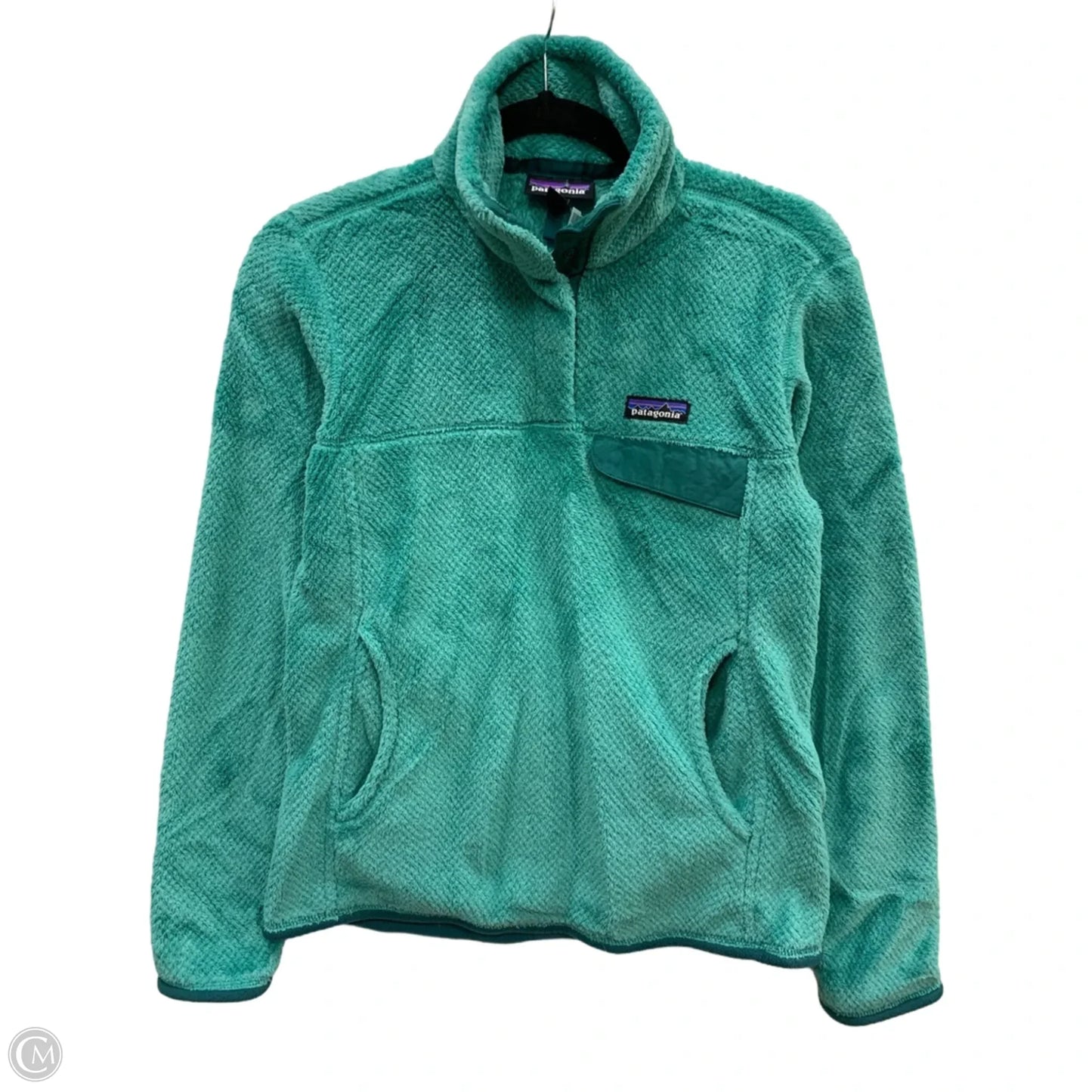 Sweatshirt Collar By Patagonia In Green, Size: S
