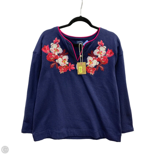 Sweatshirt Crewneck By Joules In Floral Print, Size: M