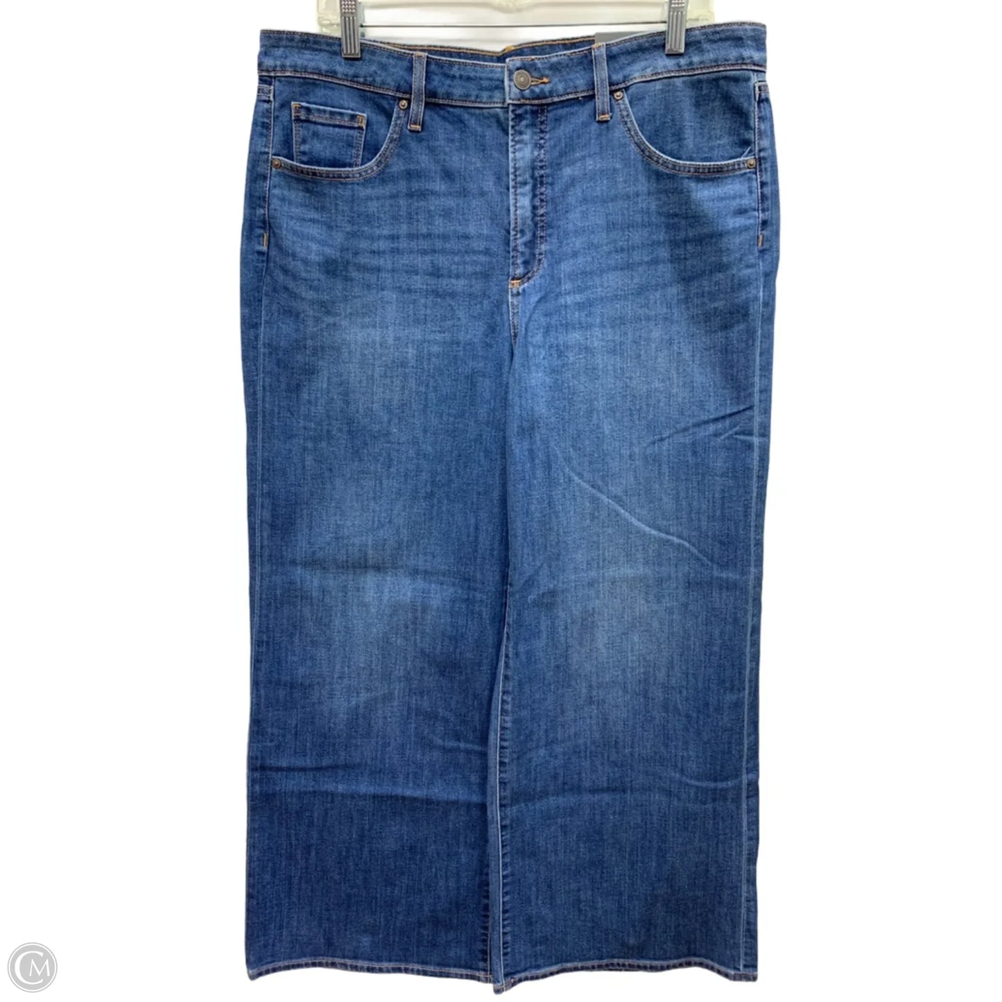 Jeans Flared By Chicos In Blue Denim, Size: 16