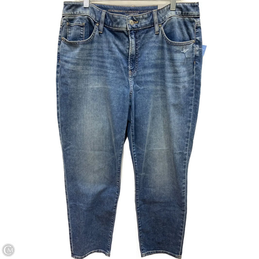 Jeans Straight By Chicos In Blue Denim, Size: 14