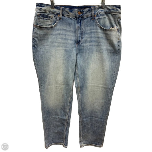 Jeans Straight By Chicos In Blue Denim, Size: 14