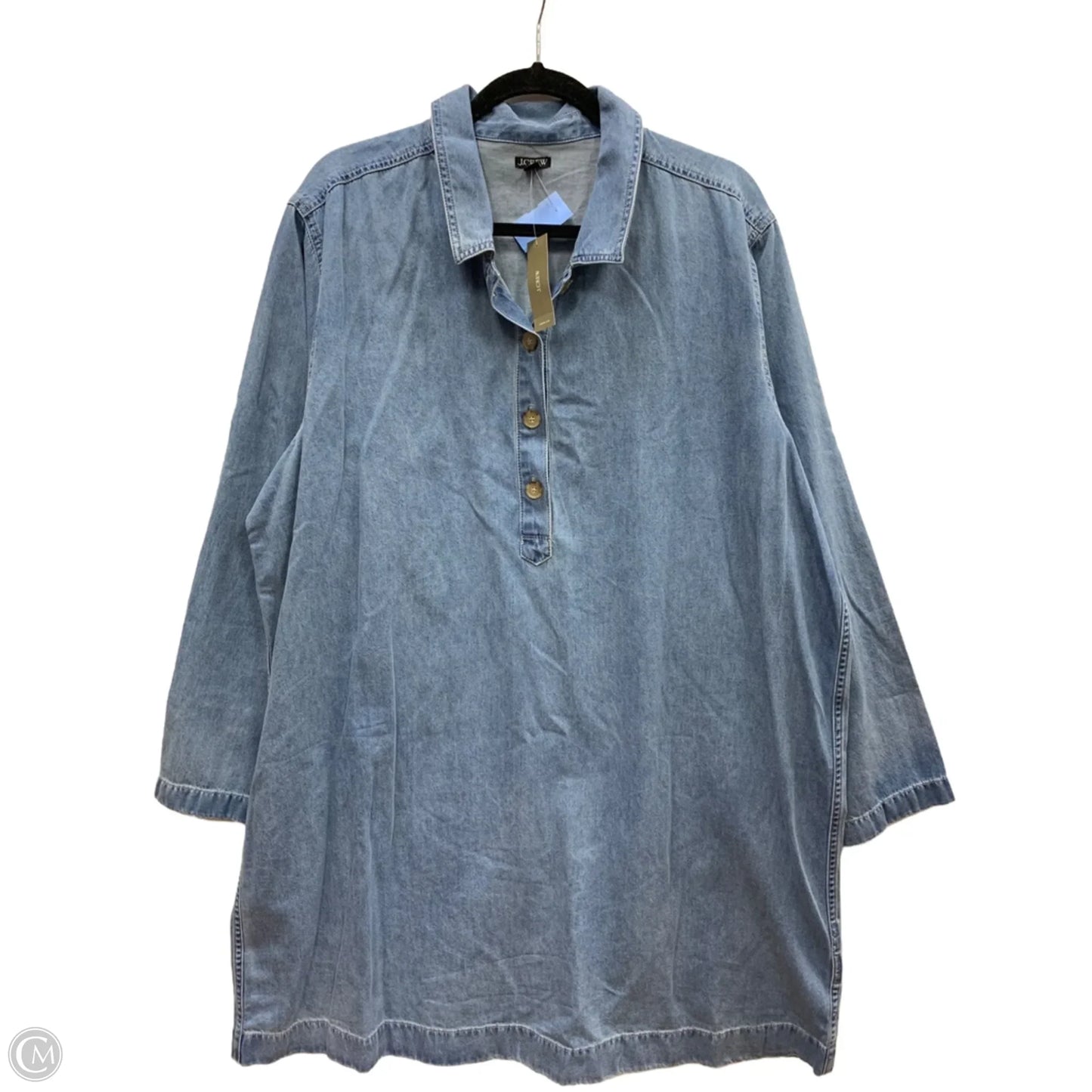 Dress Casual Midi By J. Crew In Blue Denim, Size: 2x