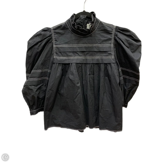 Blouse Long Sleeve By Hunter Bell In Black, Size: S