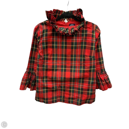 Blouse Long Sleeve By Clothes Mentor In Red, Size: S